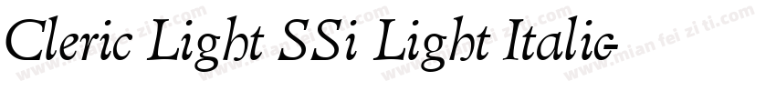 Cleric Light SSi Light Italic字体转换
